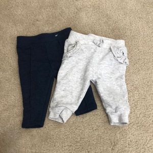 Garanimals Baby Girl Blue and Gray Leggings Pair